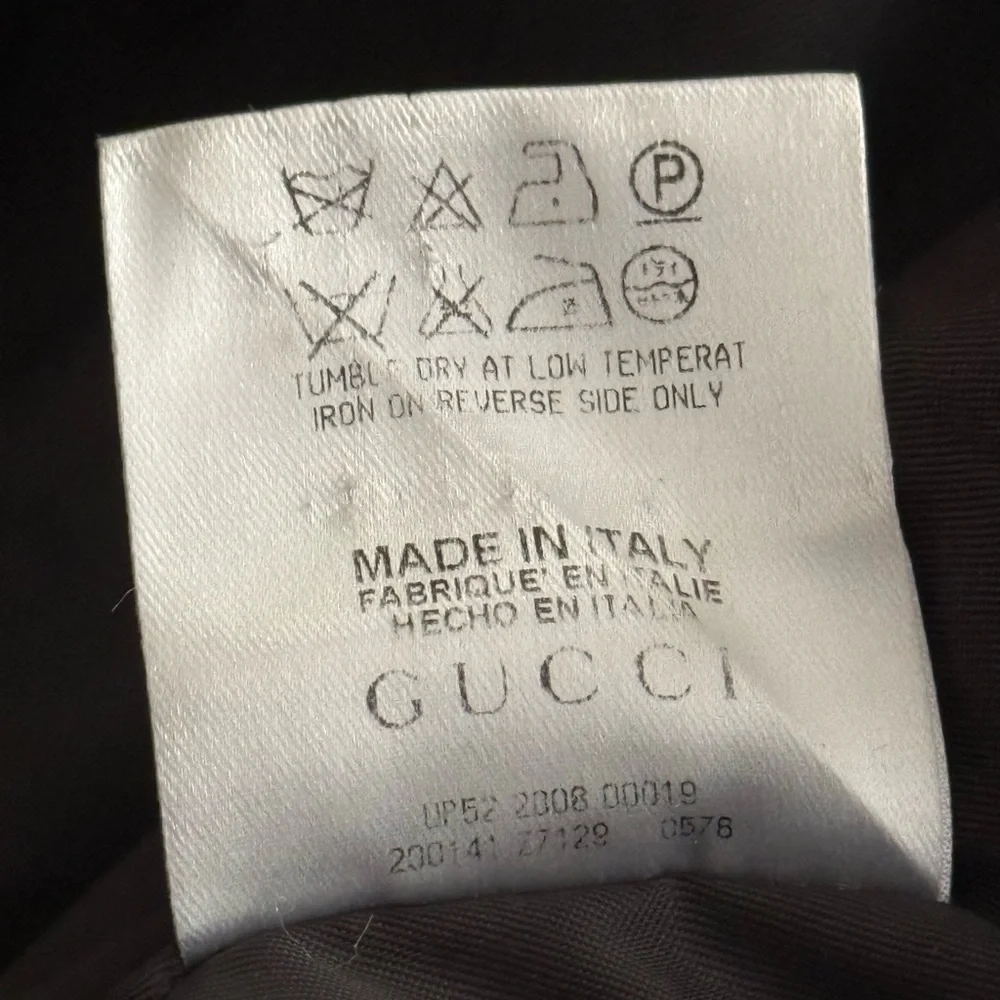 GUCCI Archival 2008 FW Runway Military Field Jacket Waxed Canvas Grey 50 L